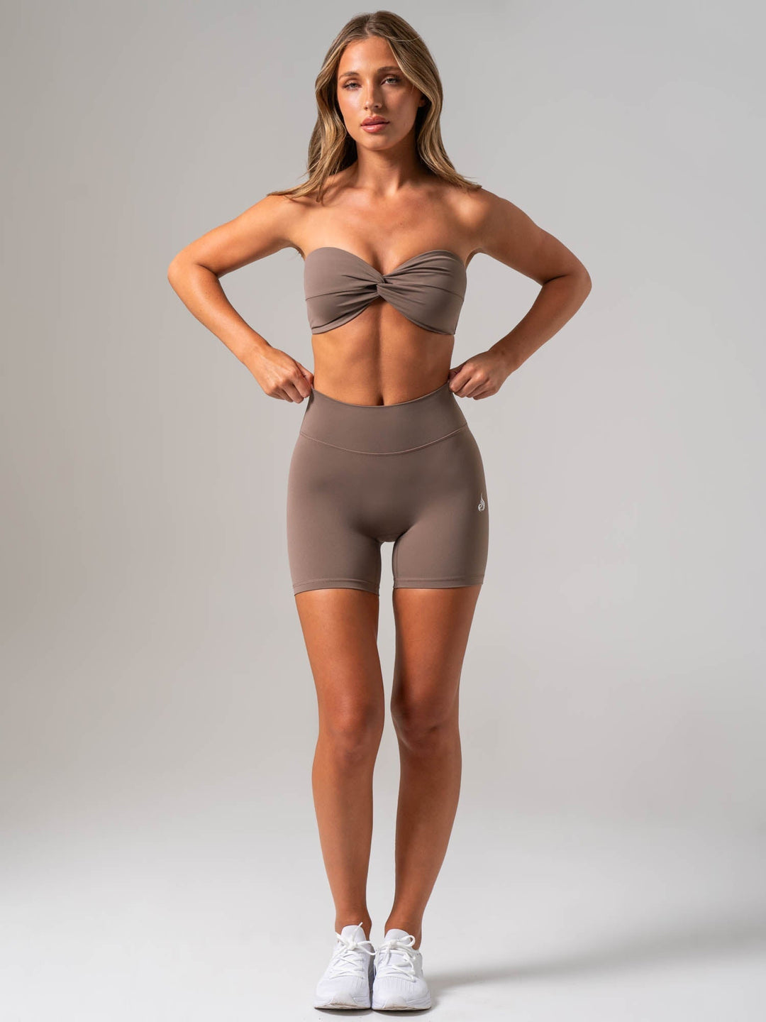 NKD Twist Front Bandeau - Cocoa Clothing Ryderwear 