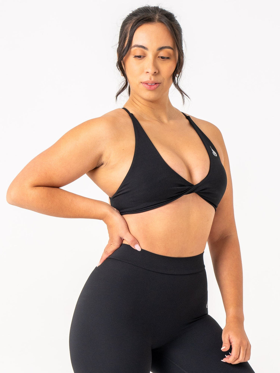 NKD Twist Sports Bra - Black Clothing Ryderwear 