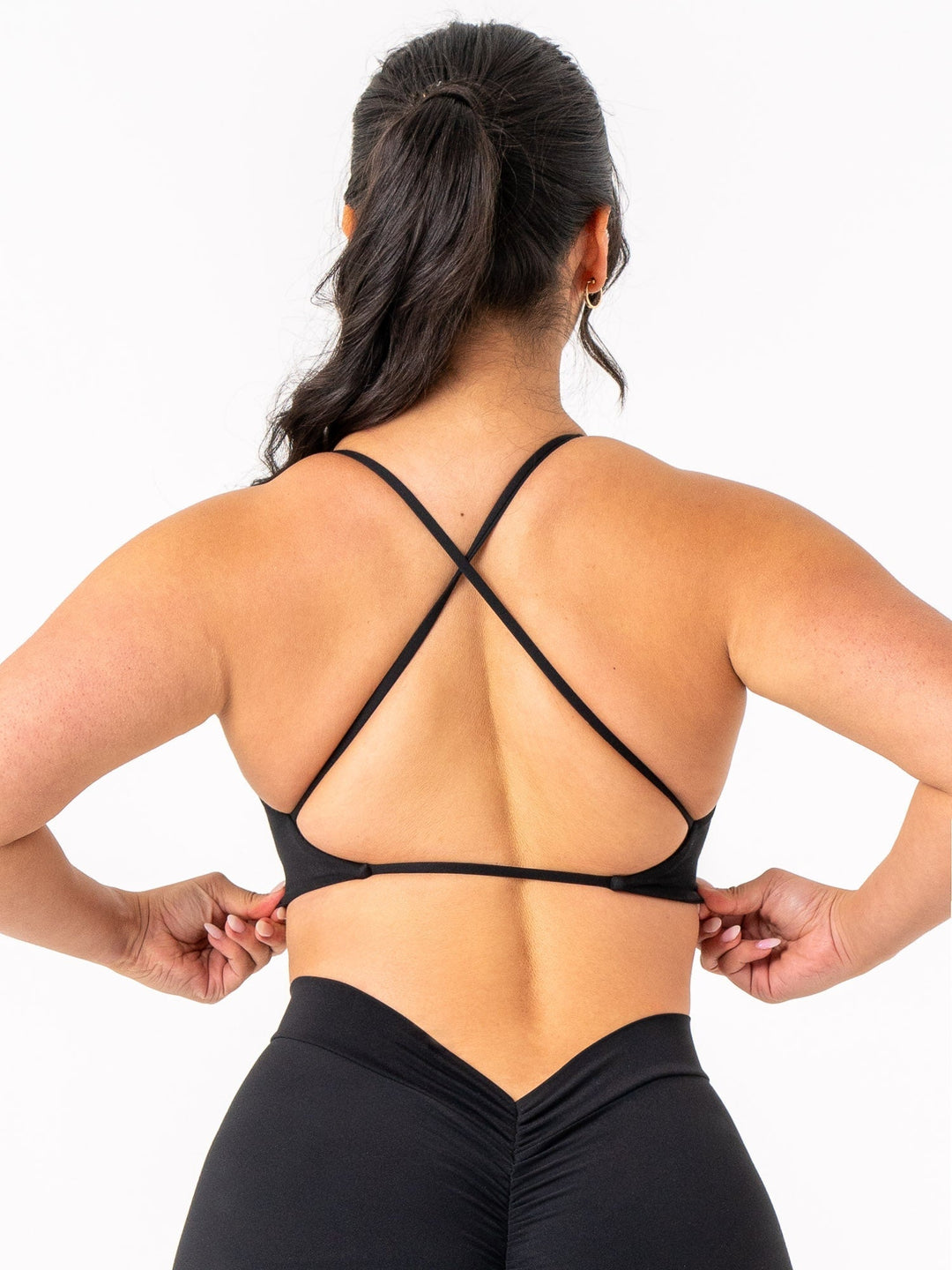 NKD Twist Sports Bra - Black Clothing Ryderwear 