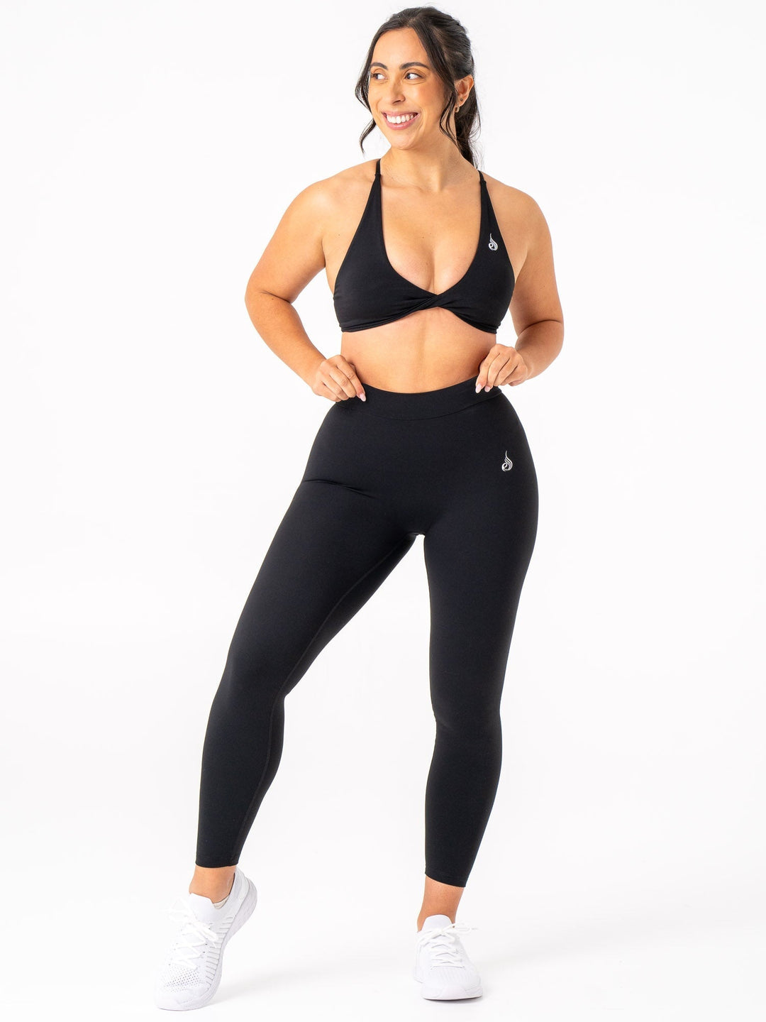 NKD Twist Sports Bra - Black Clothing Ryderwear 