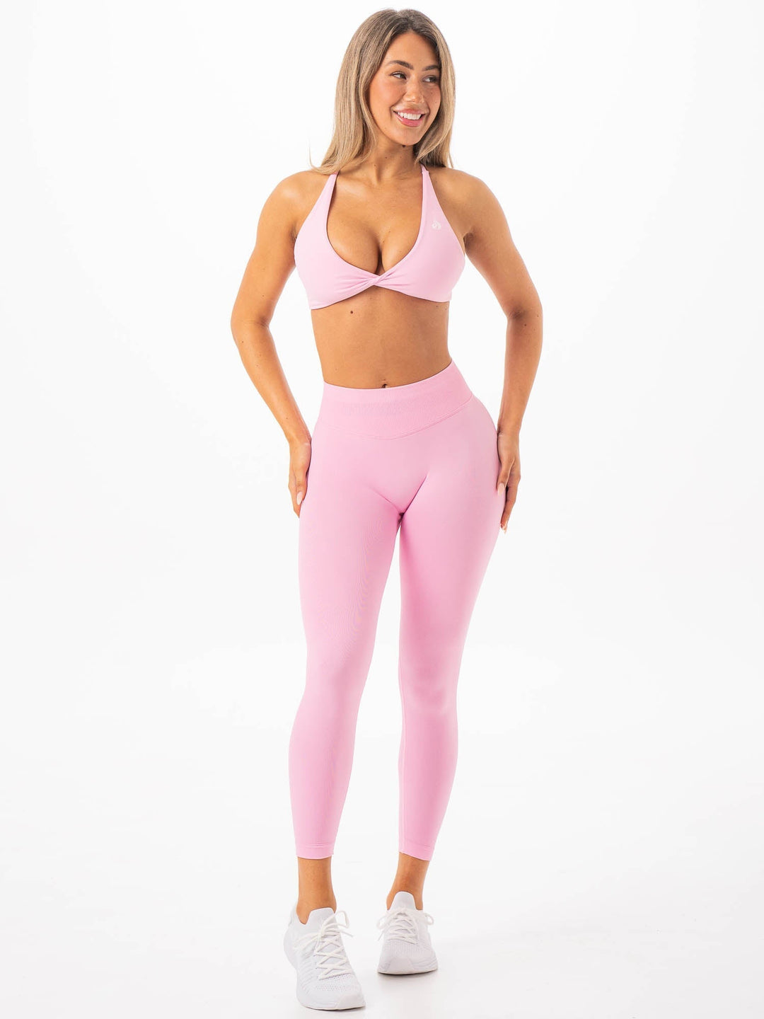 NKD Twist Sports Bra - Bubblegum Clothing Ryderwear 