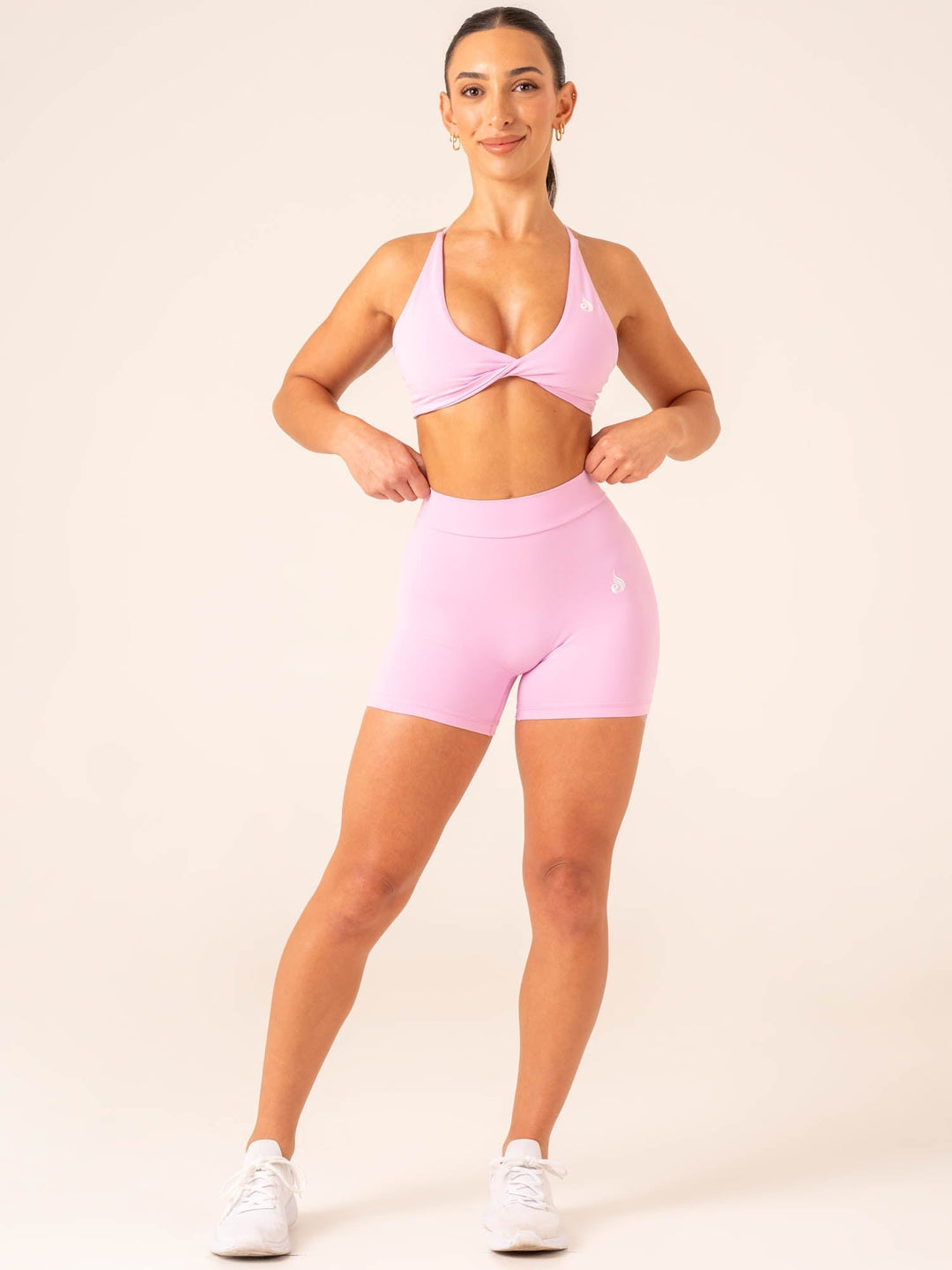 NKD Twist Sports Bra - Candy Pink Clothing Ryderwear 