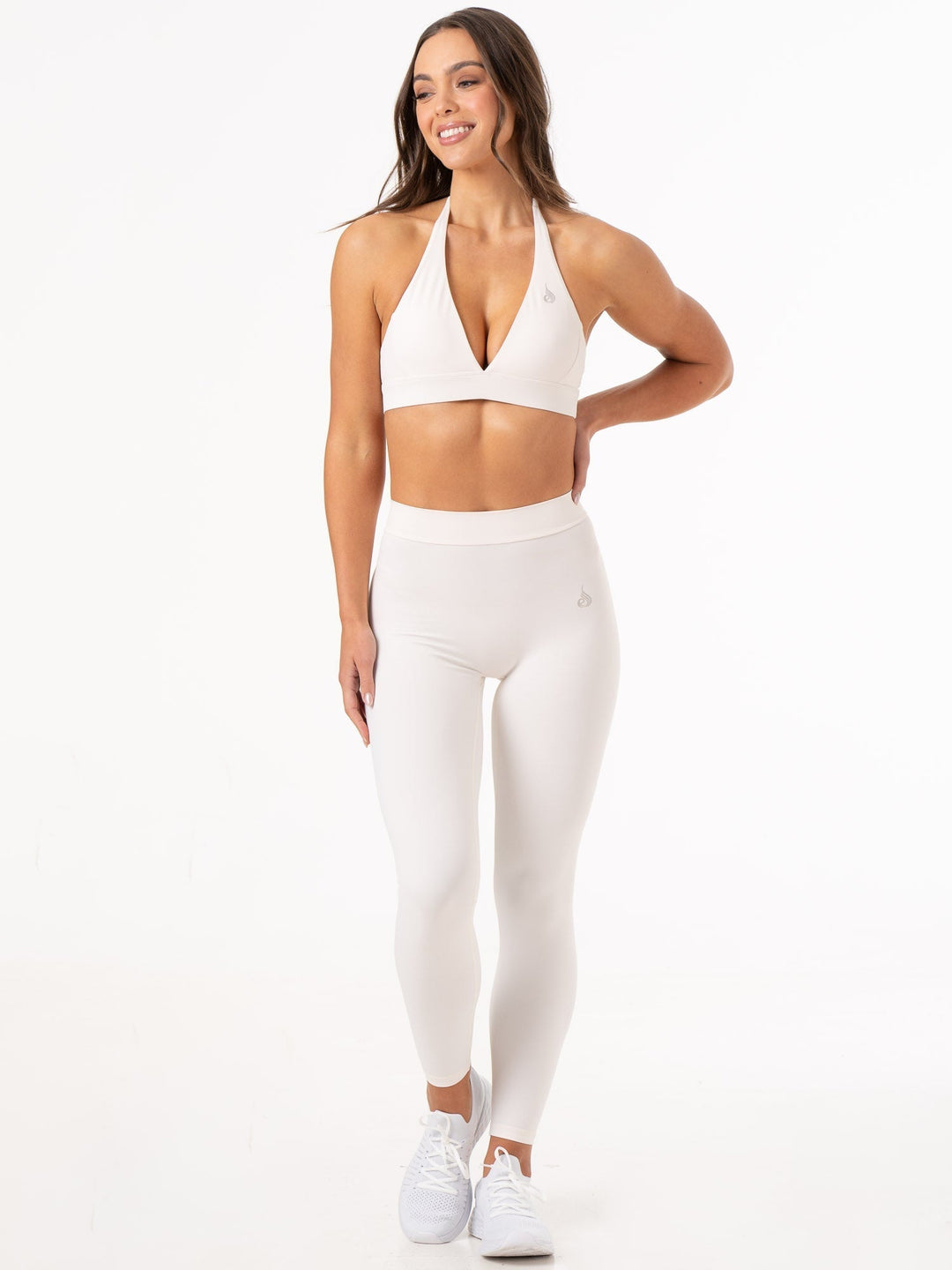 NKD V Scrunch Leggings - Ivory Clothing Ryderwear 