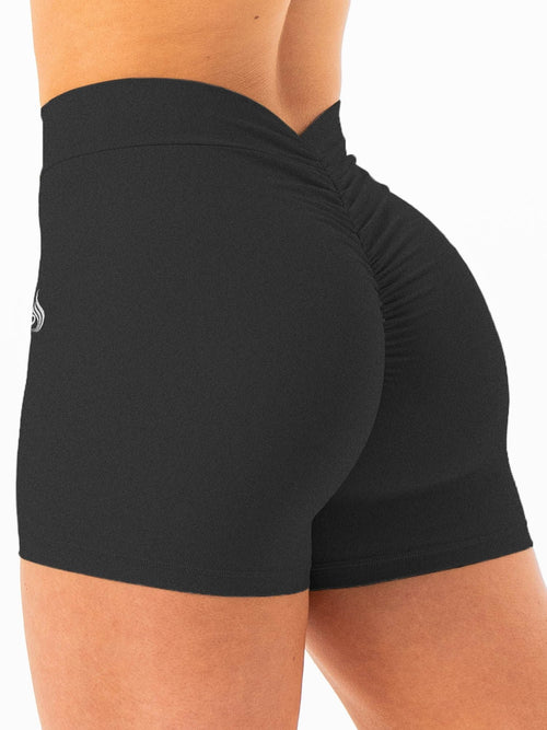 NKD V Scrunch Shorts Faded Black