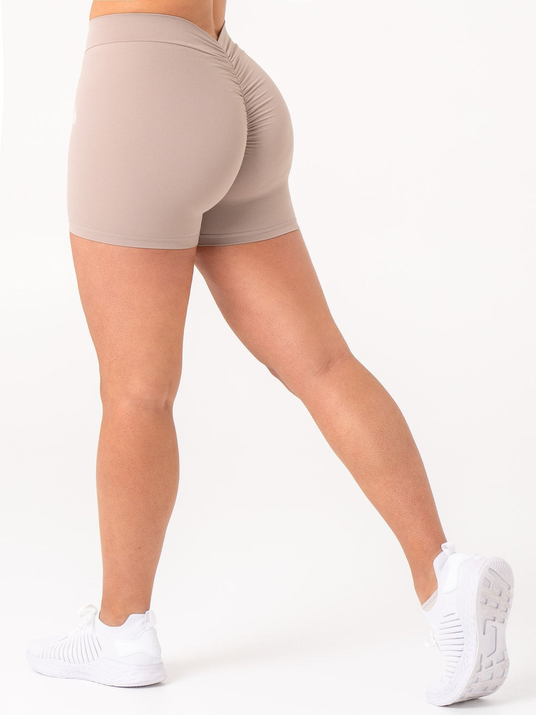 NKD V Scrunch Shorts - Taupe Clothing Ryderwear 