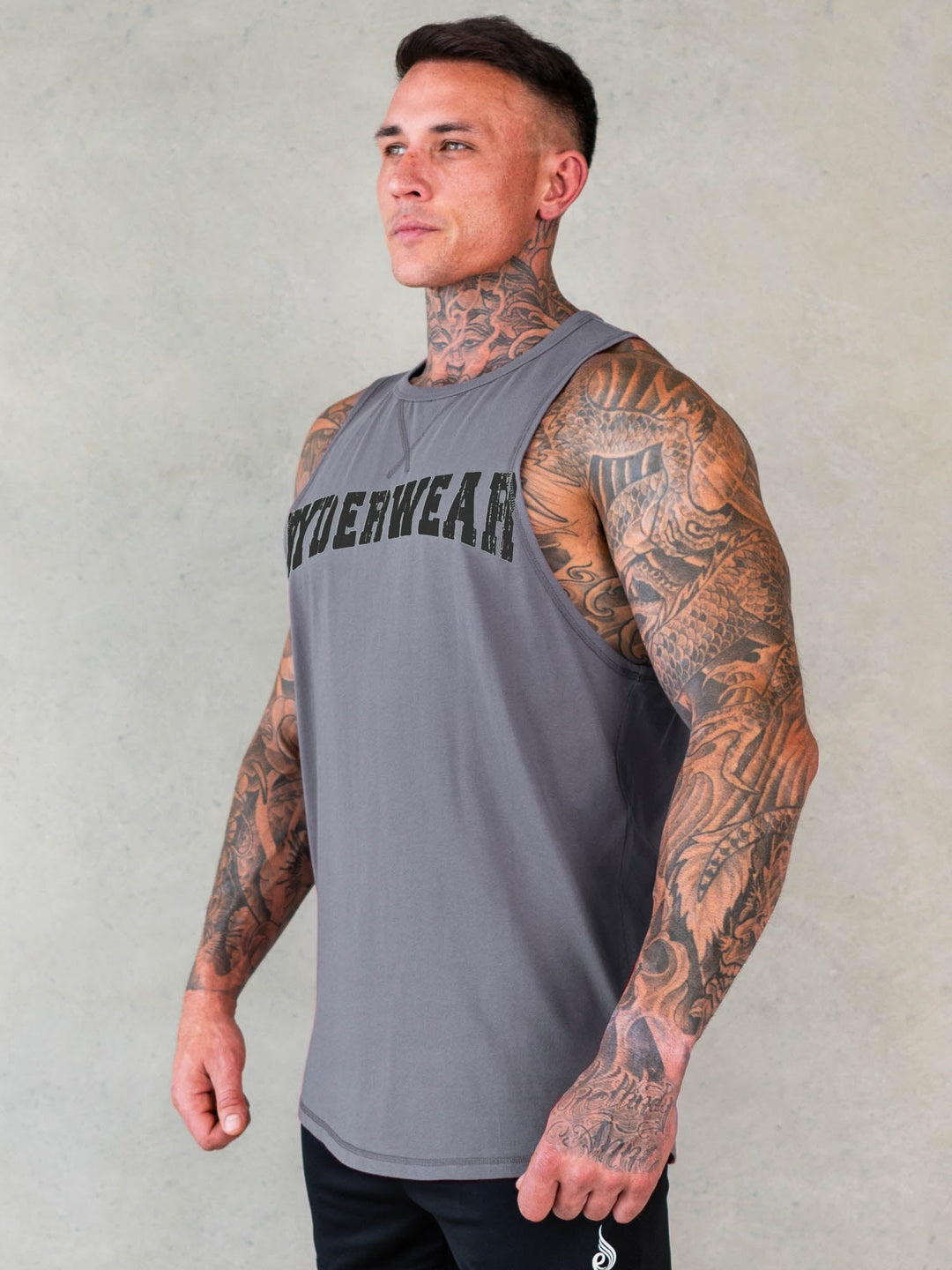 Octane Tank - Steel Grey Clothing Ryderwear 