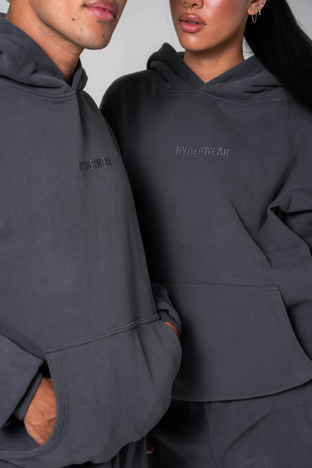 Plush Hoodie - Charcoal Clothing Ryderwear 