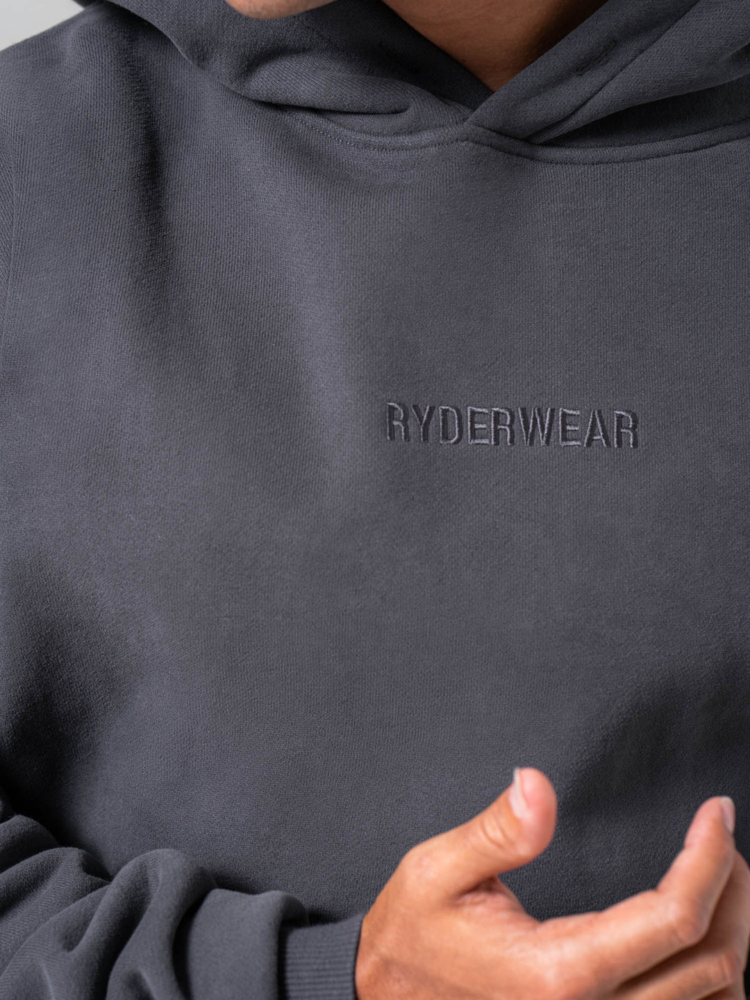 Plush Hoodie - Charcoal Clothing Ryderwear 