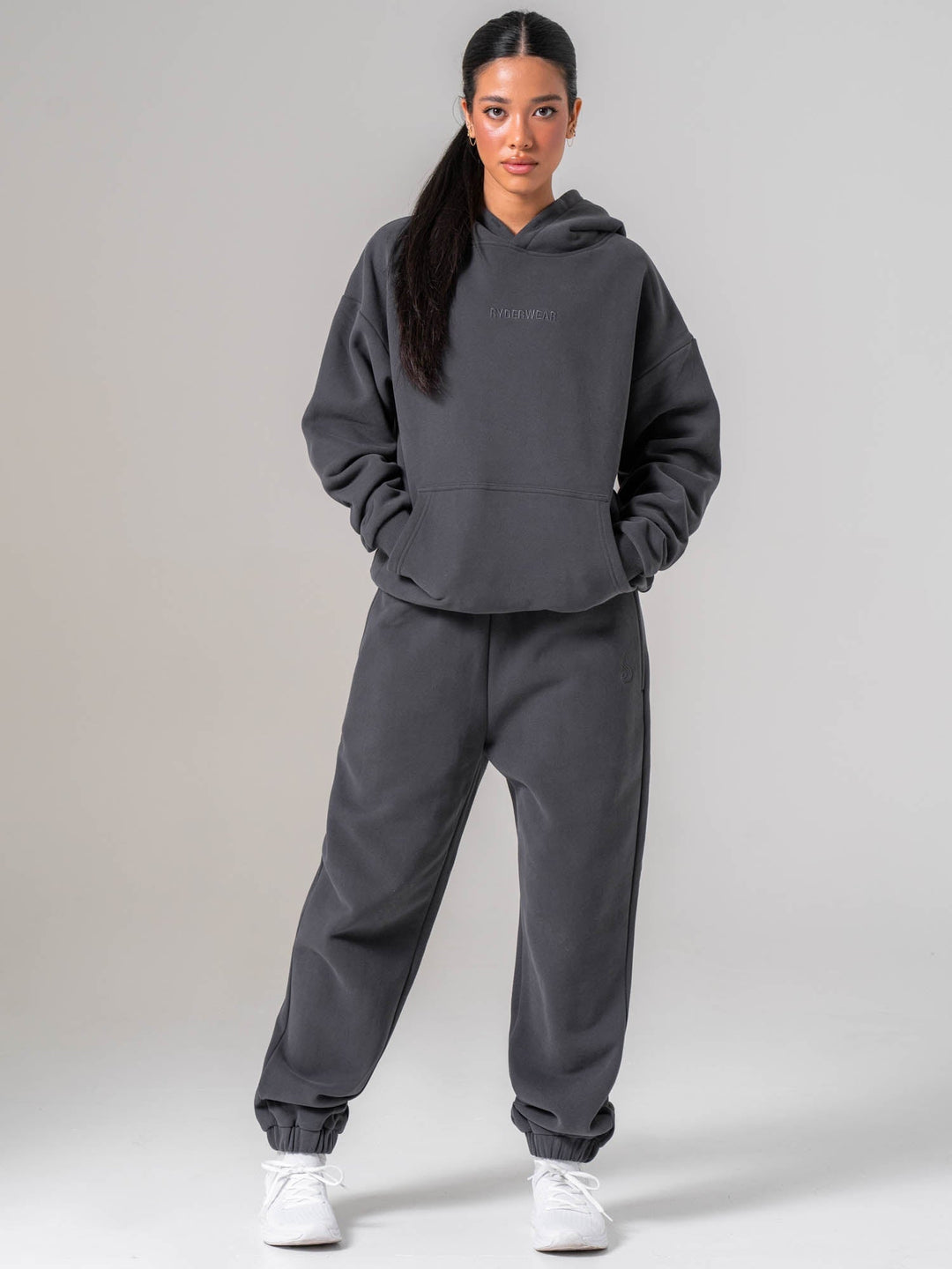 Plush Hoodie - Charcoal Clothing Ryderwear 
