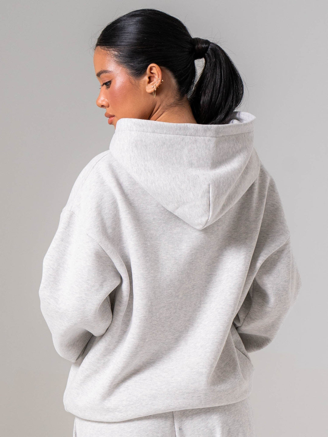 Plush Hoodie - Snow Marl Clothing Ryderwear 