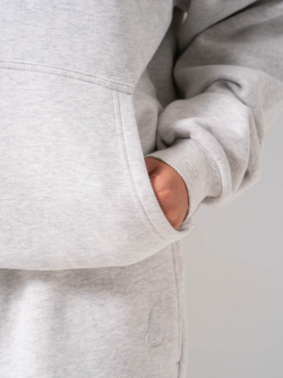 Plush Hoodie - Snow Marl Clothing Ryderwear 