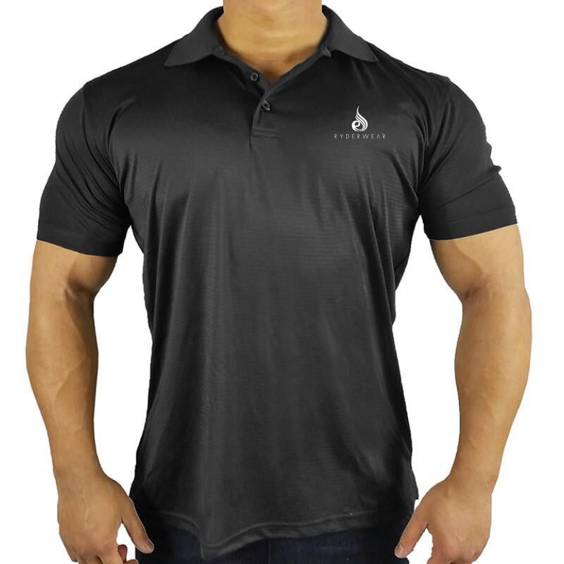 Polo Tee - Black Clothing Ryderwear 
