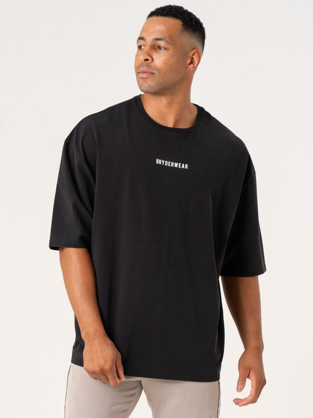 Pursuit Oversized T-Shirt - Black Stonewash Clothing Ryderwear 
