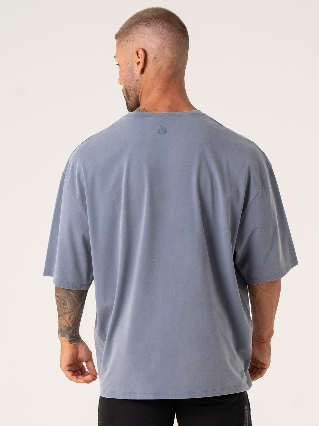 Pursuit Oversized T-Shirt - Denim Blue Stonewash Clothing Ryderwear 