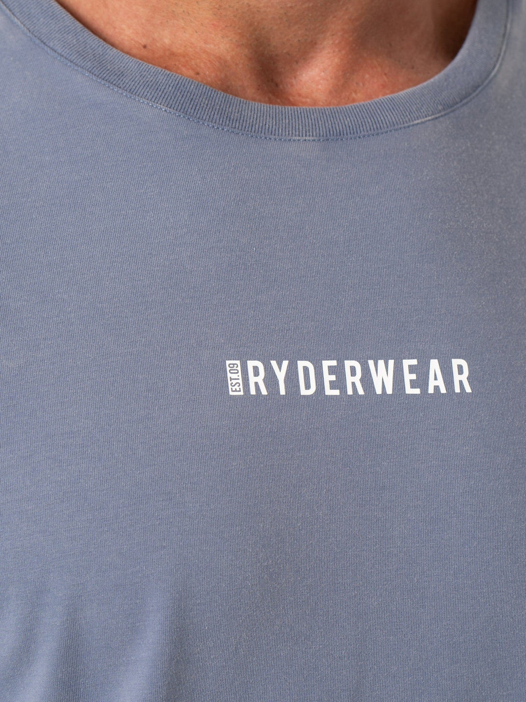 Pursuit Oversized T-Shirt - Denim Blue Stonewash Clothing Ryderwear 