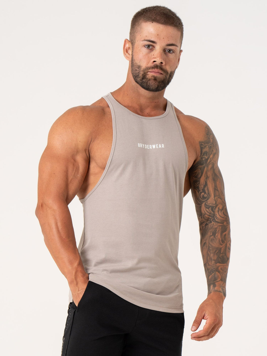 Pursuit Tank - Taupe Clothing Ryderwear 
