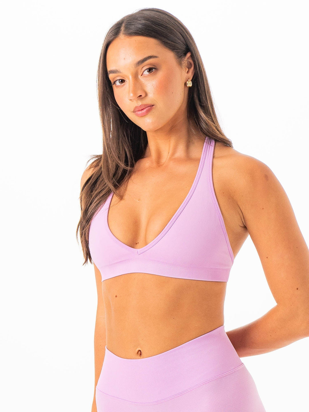 Sculpt Seamless Halter Bra - Amethyst Clothing Ryderwear 