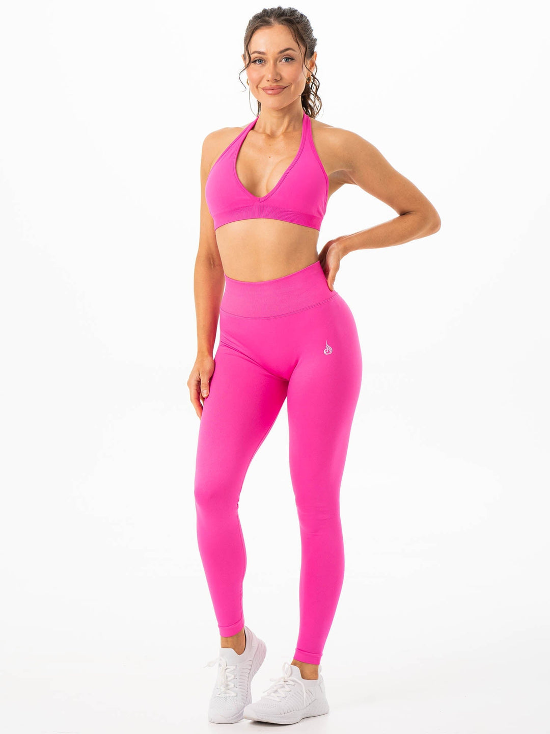 Sculpt Seamless Halter Bra - Hot Pink Clothing Ryderwear 
