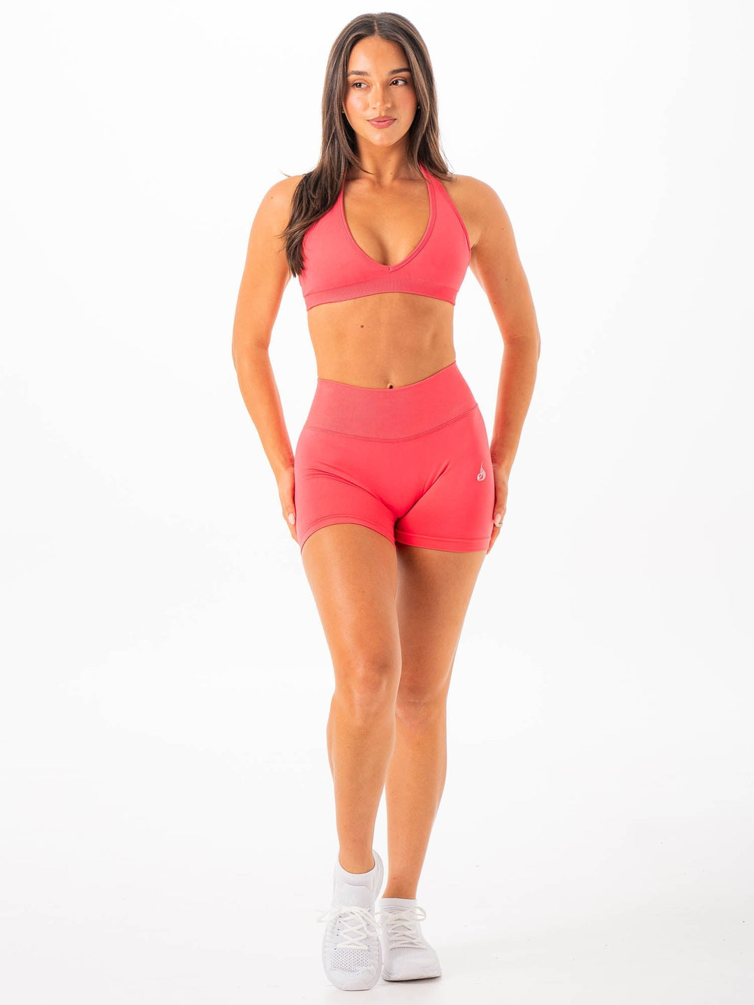 Sculpt Seamless Halter Bra - Watermelon Clothing Ryderwear 