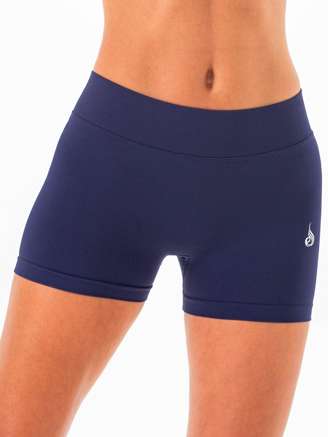 Sculpt Seamless Mini Mid Rise Shorts - Deep Blue Clothing Ryderwear 