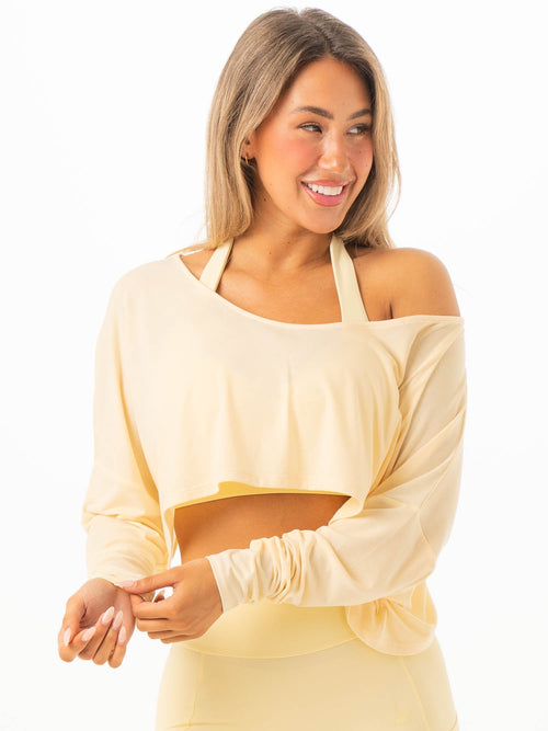 Slouchy Off Shoulder Top Limoncello