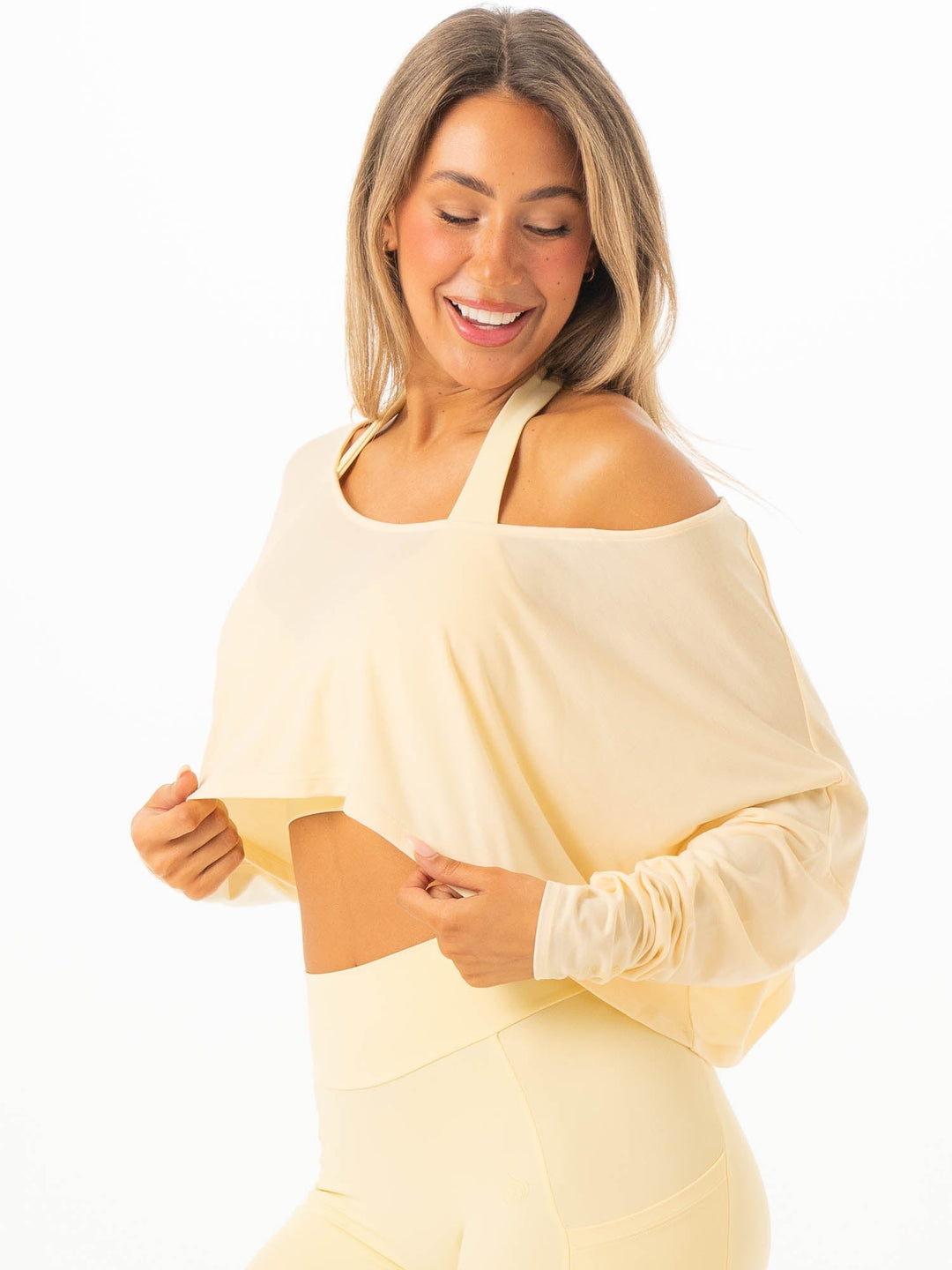 Slouchy Off Shoulder Top - Limoncello Clothing Ryderwear 