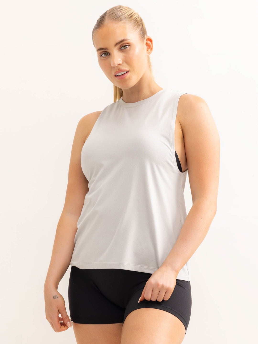 Soft Tech Loose Fit Tank - Grey Marl Clothing Ryderwear 