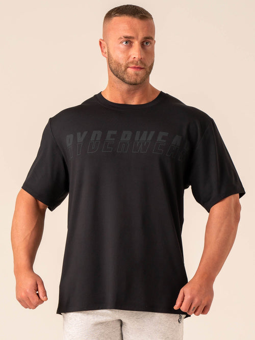 Soft Tech Oversized T-Shirt Black