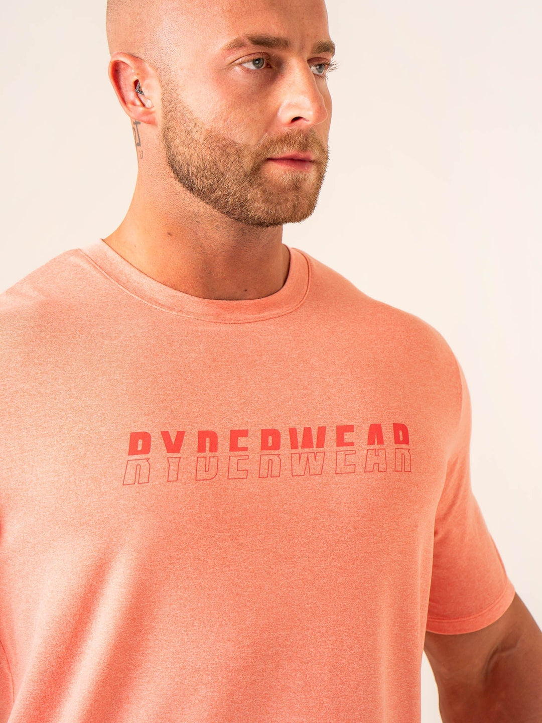 Soft Tech T-Shirt - Coral Marl Clothing Ryderwear 