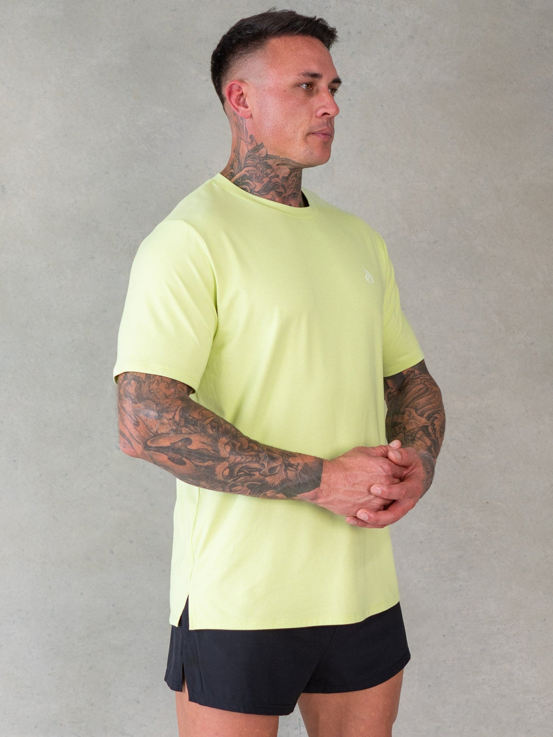 Soft Tech T-Shirt - Lime Marl Clothing Ryderwear 