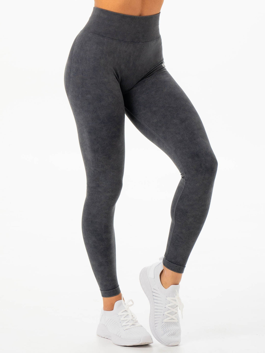 Stonewash Scrunch Seamless Leggings - Charcoal Stonewash Clothing Ryderwear 