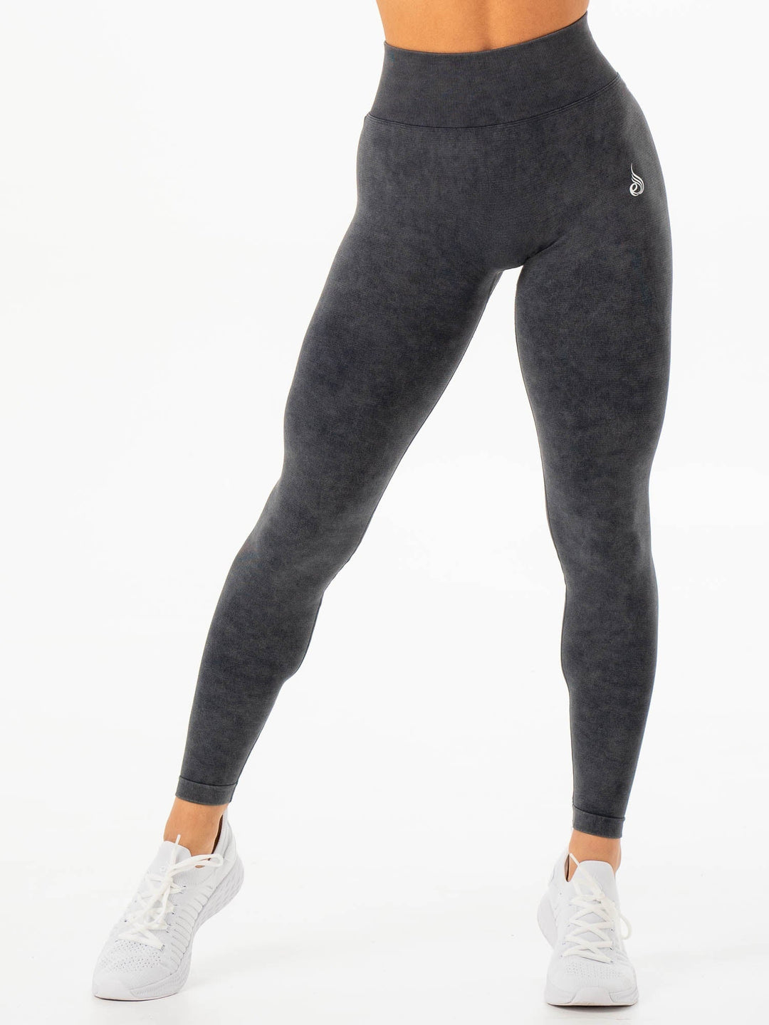 Stonewash Scrunch Seamless Leggings - Charcoal Stonewash Clothing Ryderwear 