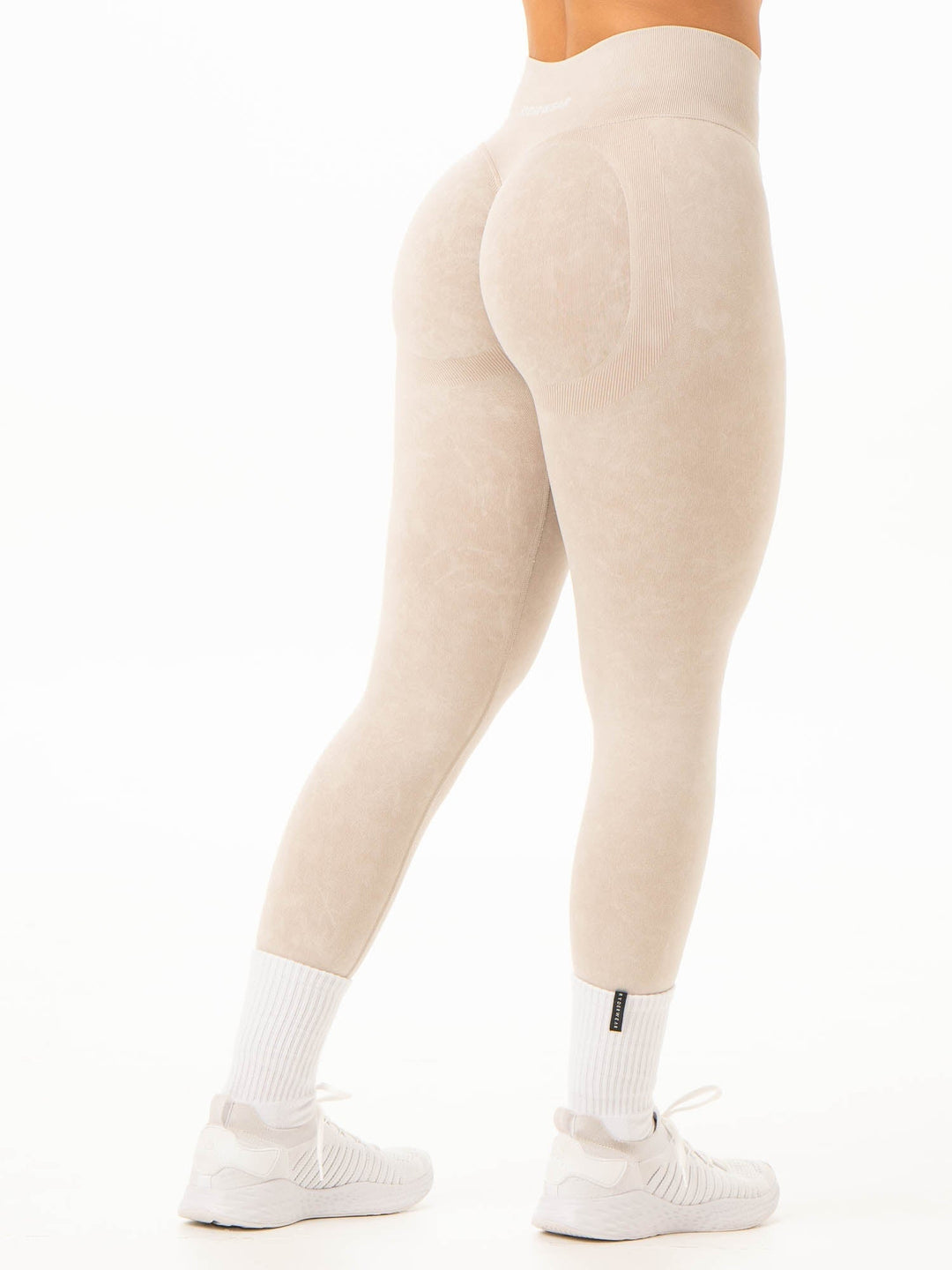 Stonewash Scrunch Seamless Leggings - Latte Stonewash Clothing Ryderwear 