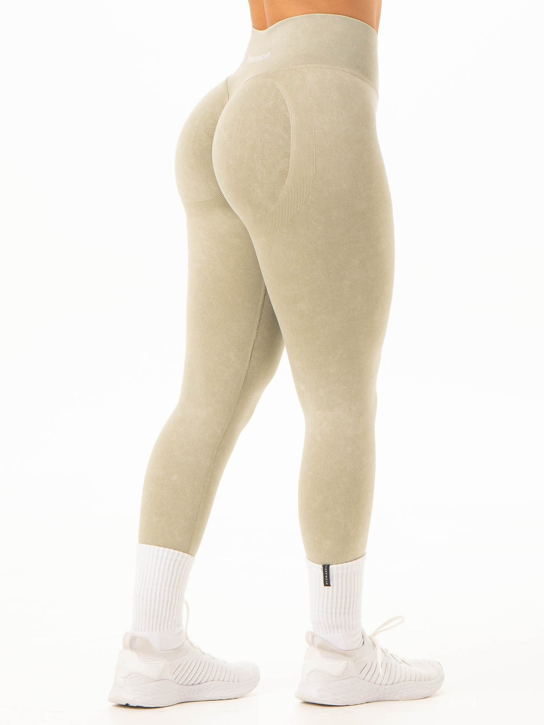 Stonewash Scrunch Seamless Leggings - Matcha Stonewash Clothing Ryderwear 