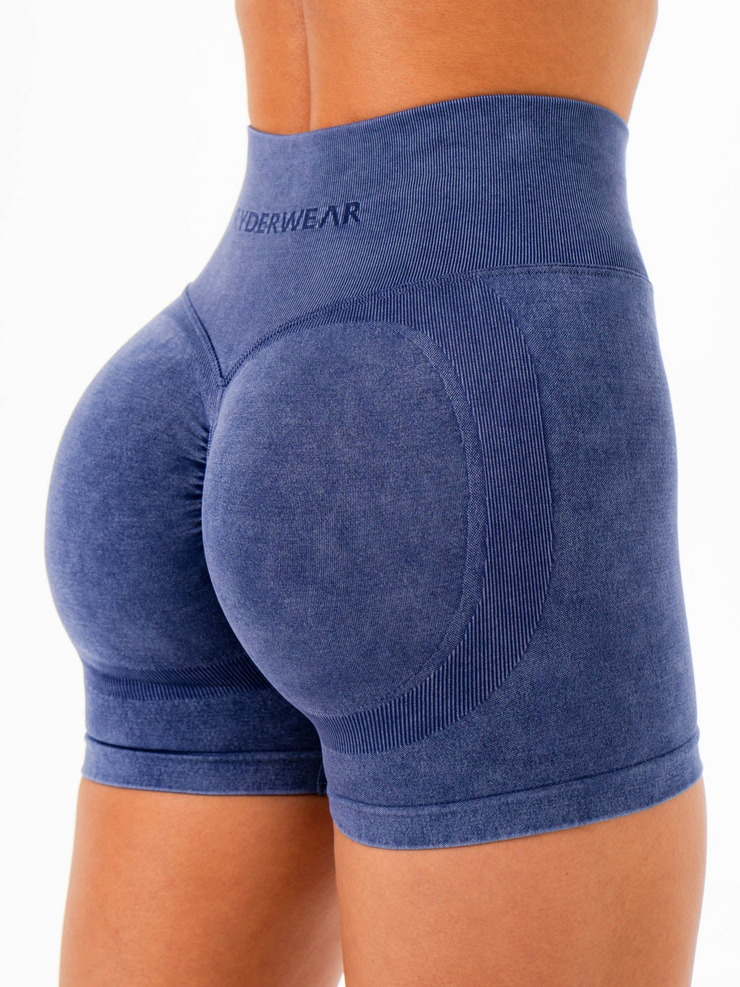 Stonewash Scrunch Seamless Shorts - Navy Stonewash Clothing Ryderwear 