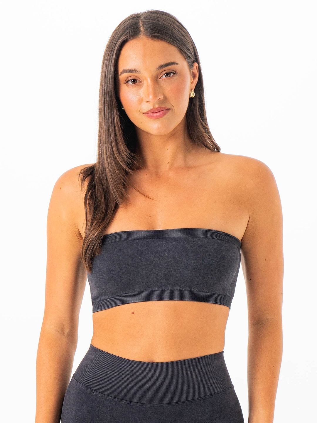 Stonewash Seamless Bandeau - Black Clothing Ryderwear 