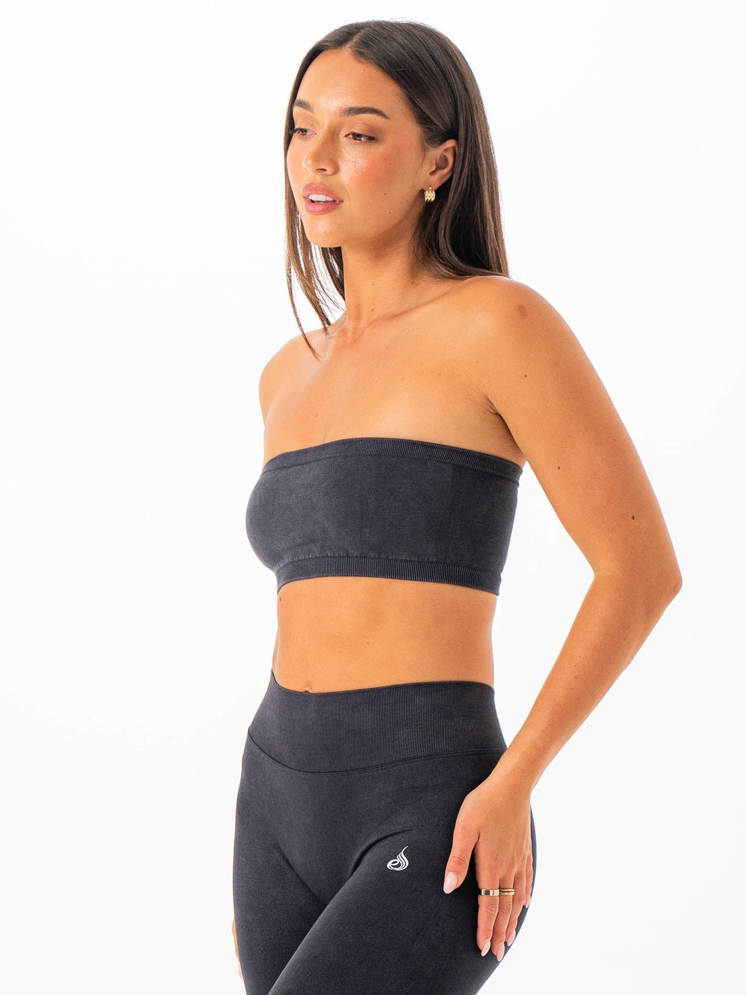 Stonewash Seamless Bandeau - Black Clothing Ryderwear 