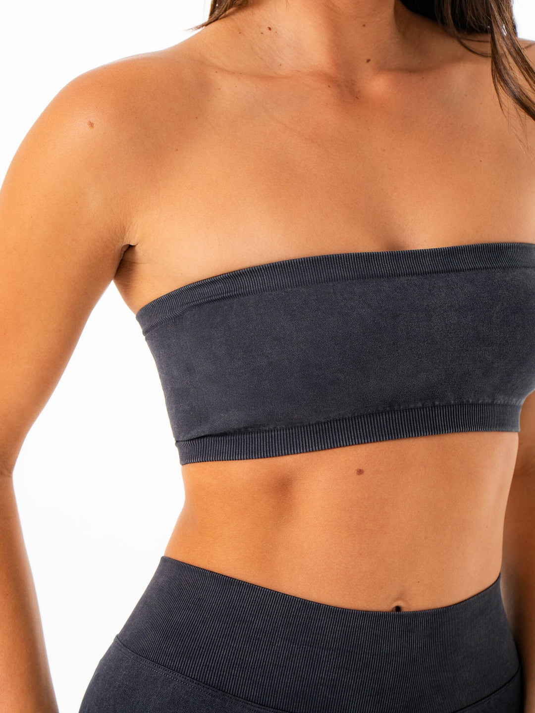 Stonewash Seamless Bandeau - Black Clothing Ryderwear 