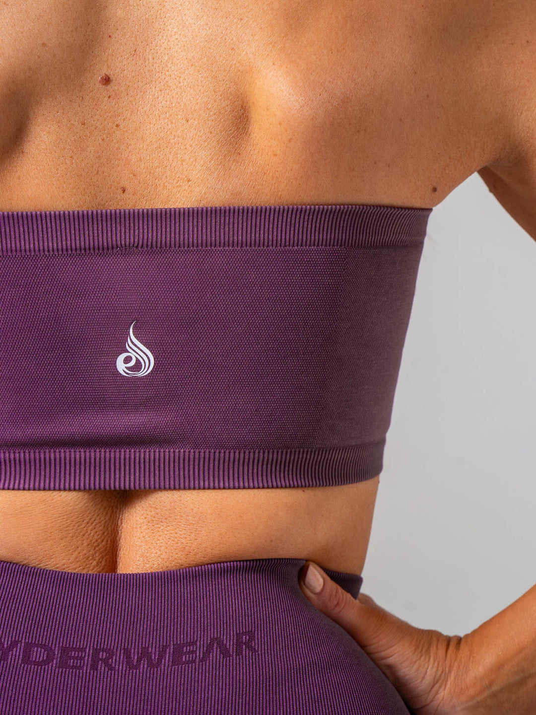Stonewash Seamless Bandeau - Plum Clothing Ryderwear 