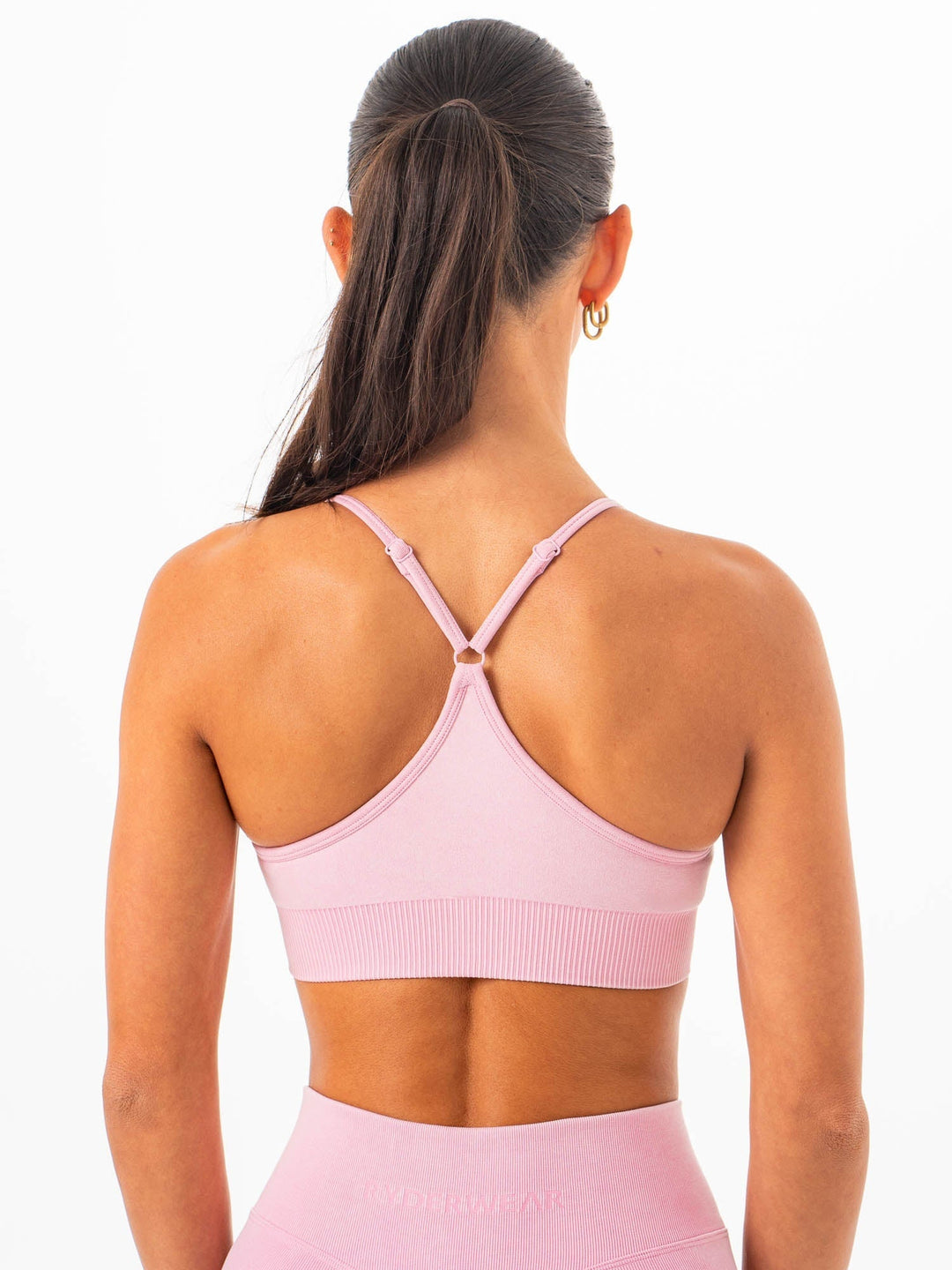 Stonewash Seamless Sports Bra - Blush Stonewash Clothing Ryderwear 