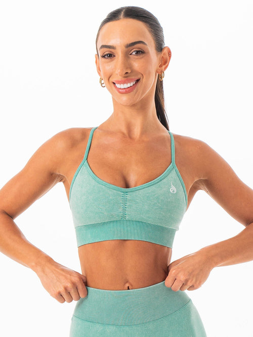 Stonewash Seamless Sports Bra Fern Stonewash