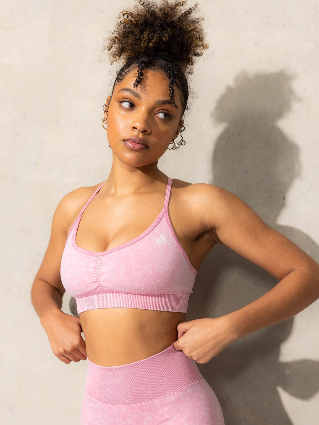 Stonewash Seamless Sports Bra - Pink Stonewash Clothing Ryderwear 