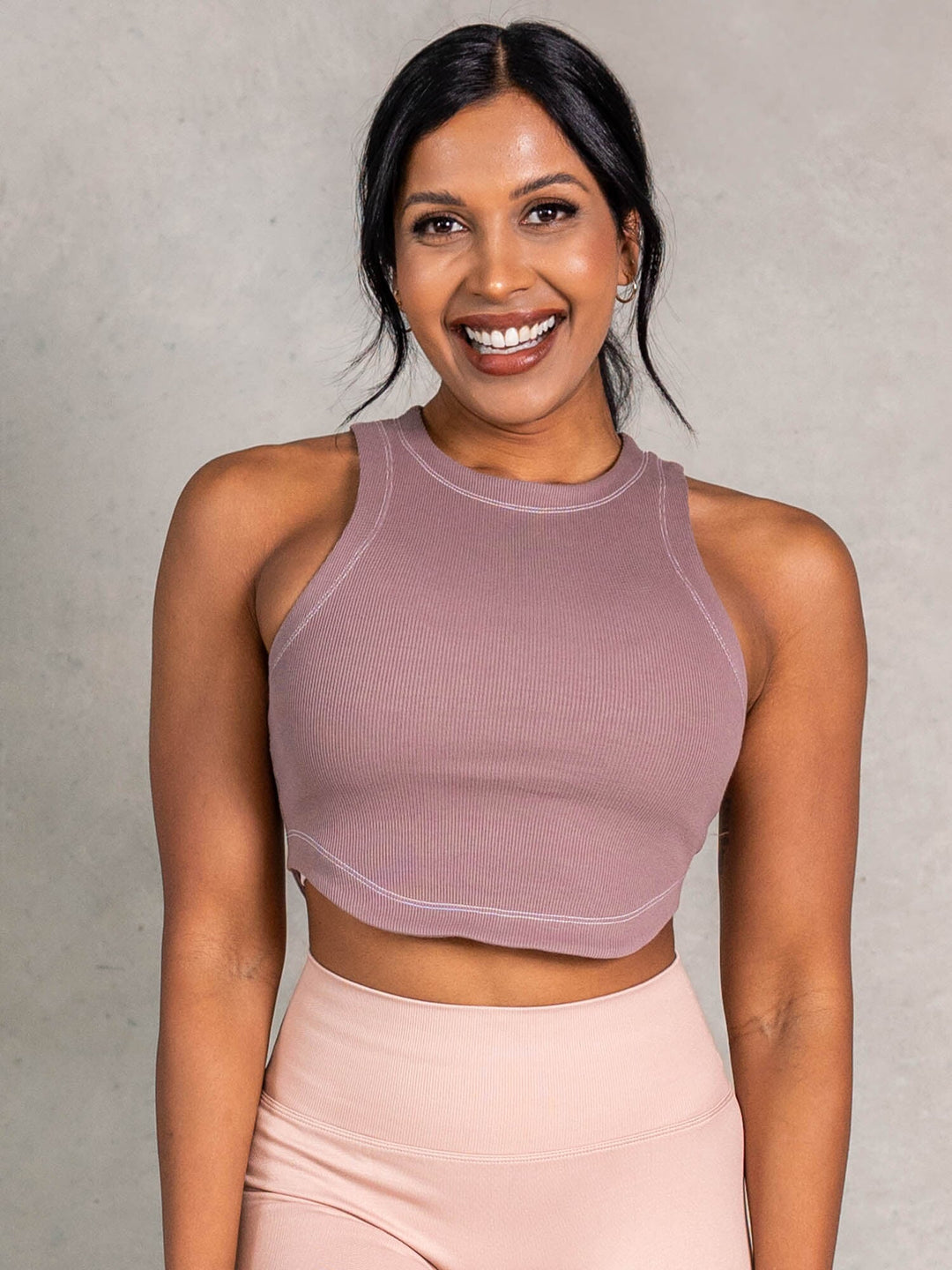 Stride Rib Tank - Almond Clothing Ryderwear 