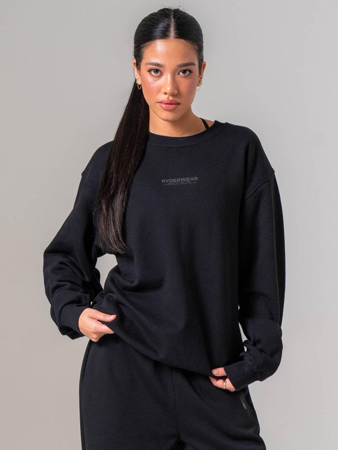 Unisex Crewneck - Black Clothing Ryderwear 