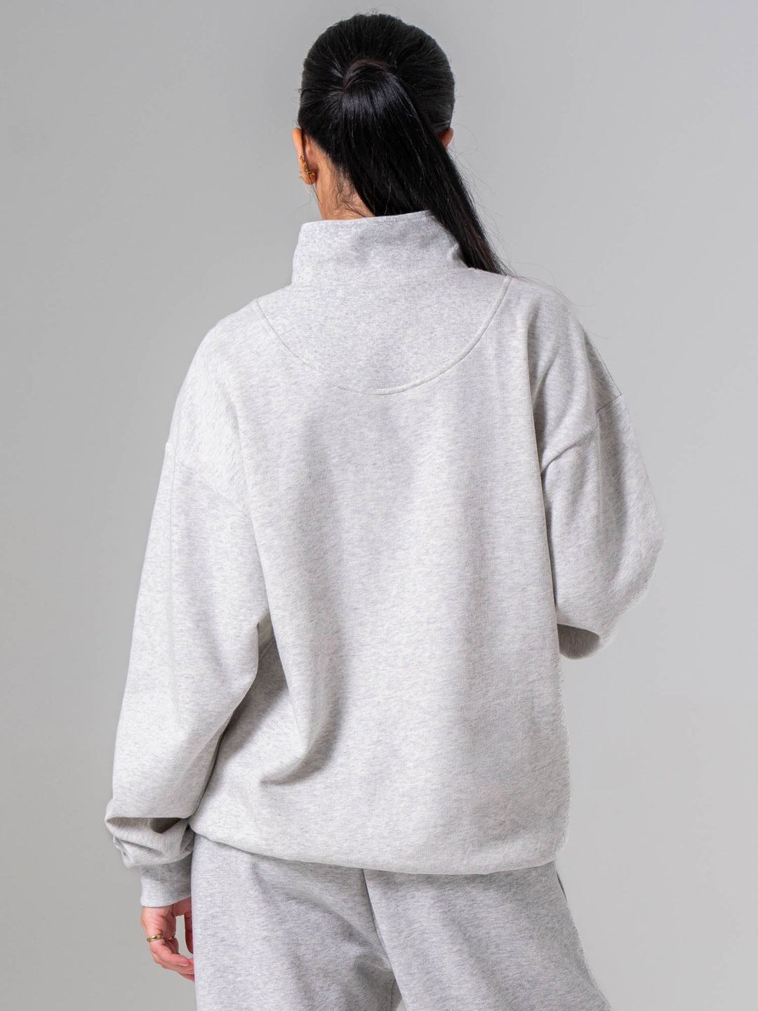 Unisex Fleece Half Zip - Snow Marle Clothing Ryderwear 
