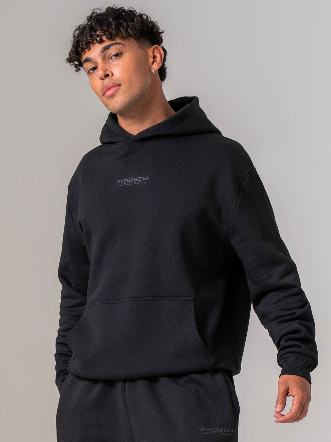 Unisex Fleece Hoodie - Black Clothing Ryderwear 
