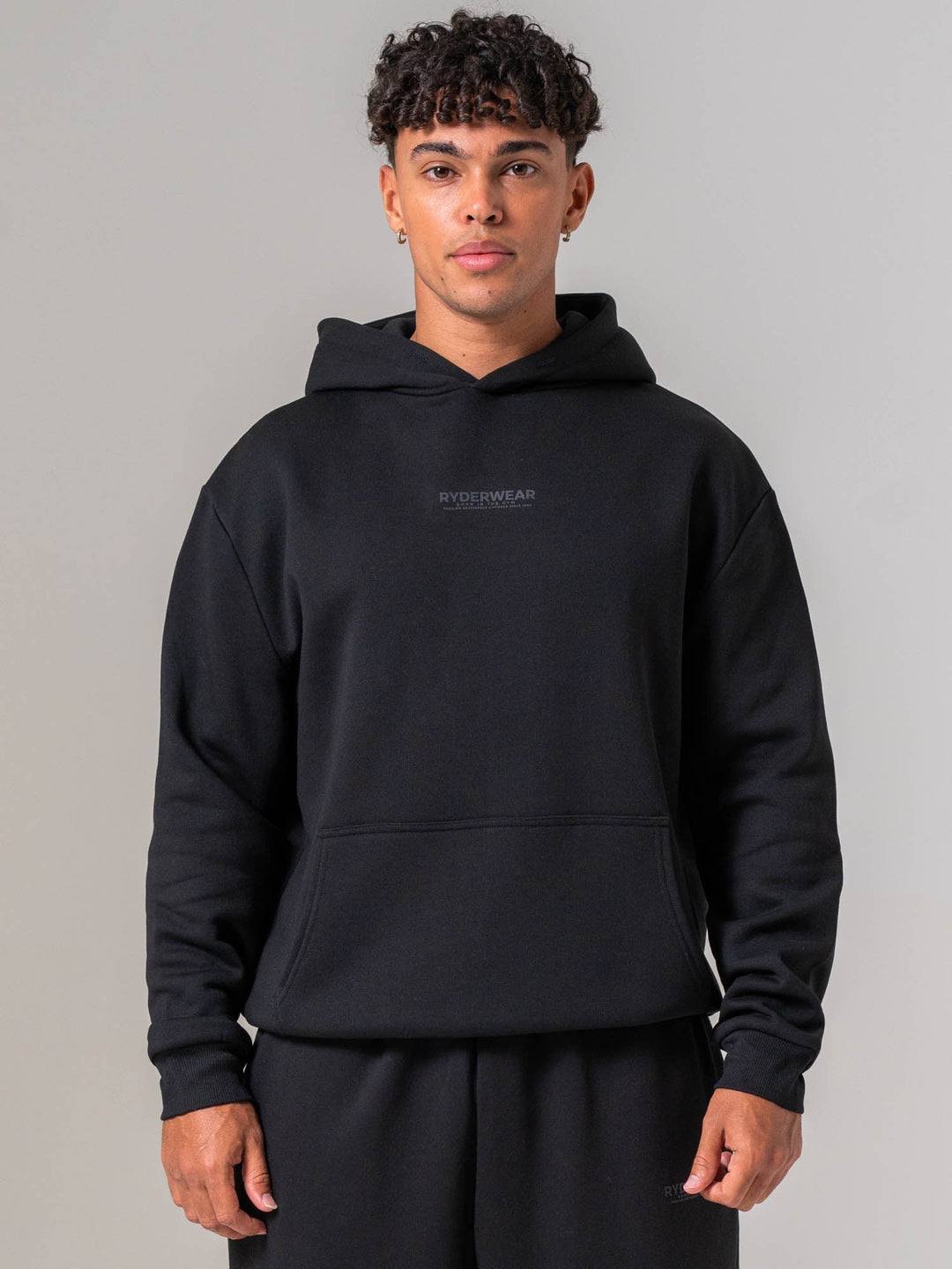 Unisex Fleece Hoodie - Black Clothing Ryderwear 