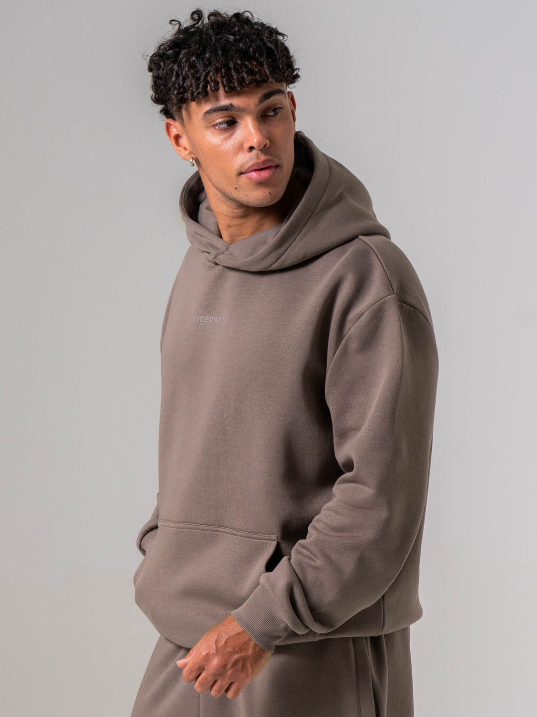Unisex Fleece Hoodie - Deep Taupe Clothing Ryderwear 