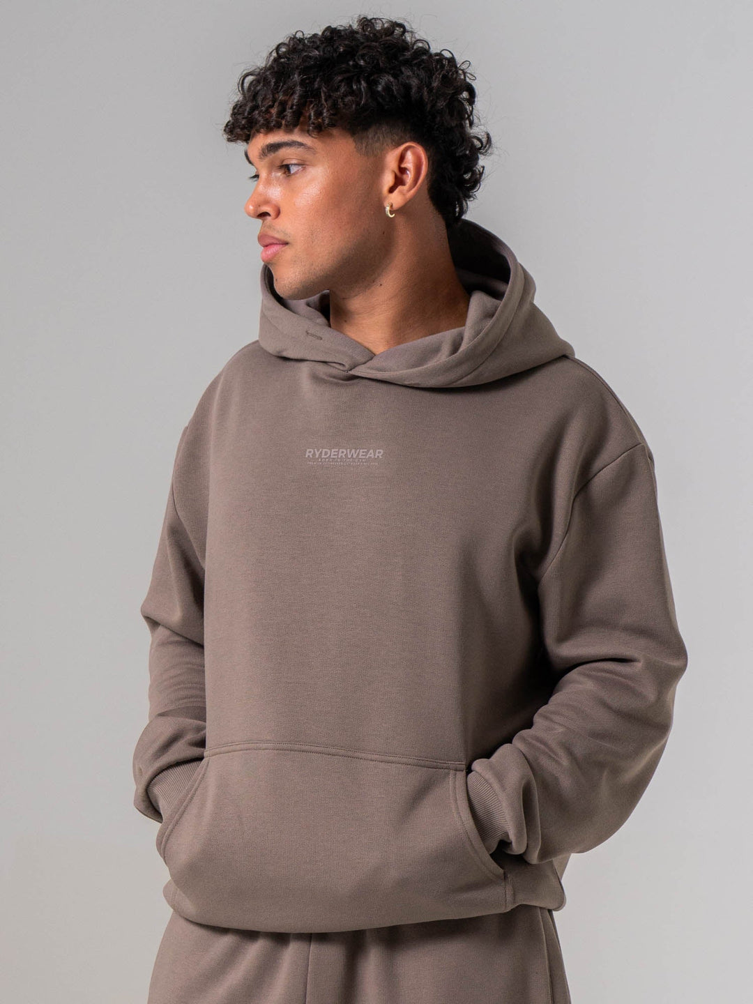 Unisex Fleece Hoodie - Deep Taupe Clothing Ryderwear 
