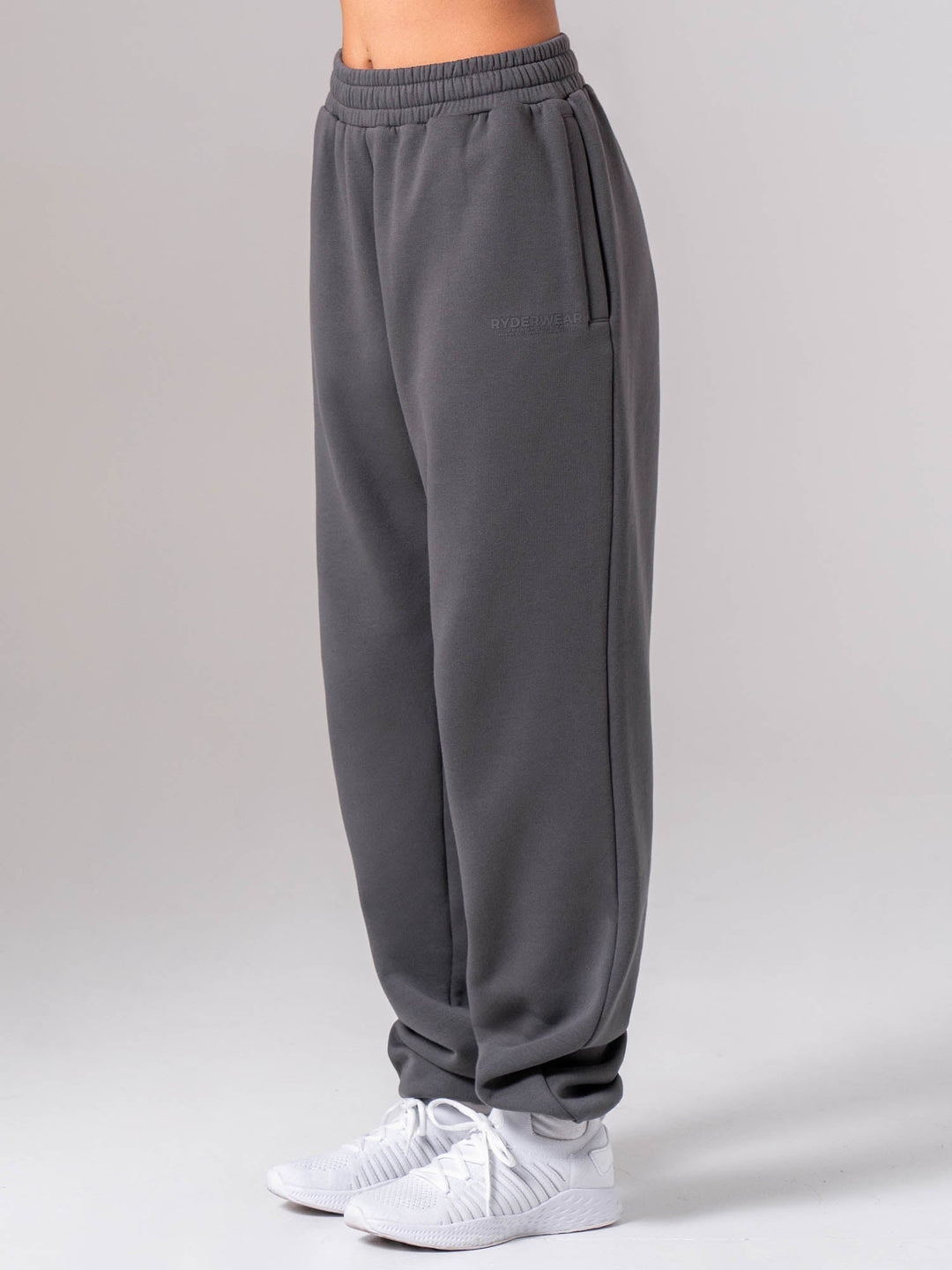 Unisex Fleece Track Pant - Charcoal Clothing Ryderwear 